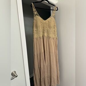 Cute Tj Maxx Summer Dress Tan Color Size 3X